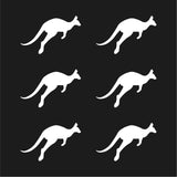 Kangaroo Vinyl Decal Car Window Laptop Silhouette Sticker set of 6