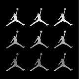 Air Michael Jordan Jumpman Logo vinyl decal MJ Die Cut Sticker Set of 9