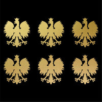 Small Polish Eagle set of 6 Vinyl Decals Phone Polska Eagle Stickers Sheet