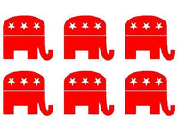 Small Republican GOP Elephant Phone laptop Vinyl Decal Sticker set of 6