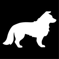 Border Collie vinyl decal Dog Silhouette laptop car sticker