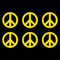 Small Peace Symbol Vinyl Decals set of 6 Peace Sign Stickers Sheet