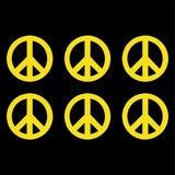 Small Peace Symbol Vinyl Decals set of 6 Peace Sign Stickers Sheet