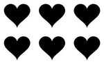 small Heart Symbol Vinyl Decals Phone set of 6 Heart sign Stickers Sheet of 6