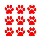 Pet Paws Animal Prints Vinyl Decal Sticker Set of 9