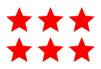 Small Star Symbol Vinyl Decals set of 6 stars Stickers Sheet