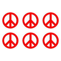 Small Peace Symbol Vinyl Decals set of 6 Peace Sign Stickers Sheet