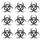 Set of 9 Biohazard Vinyl Decals Car Laptop Stickers