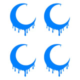 4 Small Dripping moon Vinyl decals car and phone case stickers