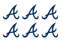 Atlanta Braves MLB symbol Vinyl Decal Cup Window set of 6 small Stickers