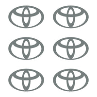 Small Toyota logo 6 Small Vinyl Decals Car 2" 3" Toyota symbol Stickers