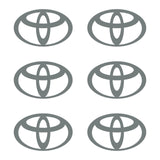 Small Toyota logo 6 Small Vinyl Decals Car 2" 3" Toyota symbol Stickers