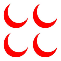 Small moon Symbol Vinyl Decals set of 4 crescent moon Stickers Sheet