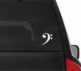 Bass Clef Symbol Vinyl Decal Laptop Guitar Car Window Sticker