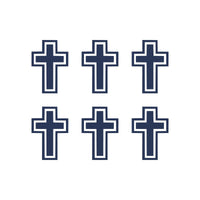 Christian Cross Vinyl Decals Stickers Set of 6