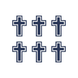 Christian Cross Vinyl Decals Stickers Set of 6