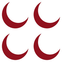 Small moon Symbol Vinyl Decals set of 4 crescent moon Stickers Sheet