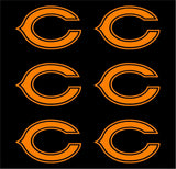 6 Small Chicago Bears Logo Vinyl Decal Laptop Bears phone Window Cup Sticker