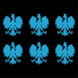 Small Polish Eagle set of 6 Vinyl Decals Phone Polska Eagle Stickers Sheet