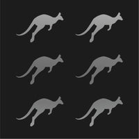 Kangaroo Vinyl Decal Car Window Laptop Silhouette Sticker set of 6