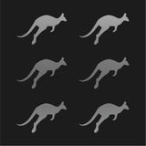 Kangaroo Vinyl Decal Car Window Laptop Silhouette Sticker set of 6