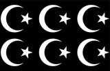 Islam Symbol Vinyl Decals Crescent and Star Stickers Set of 6