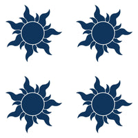 4 Small Sun Vinyl decals car and phone case stickers