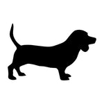 Basset Hound Vinyl Decal Car Window Laptop Hush Puppy Dog Silhouette Sticker