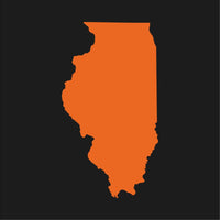 Illinois state Outline Vinyl Decal Car Window Laptop IL Sticker