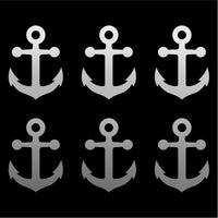 6 Small Anchor Vinyl decals phone case laptop car stickers