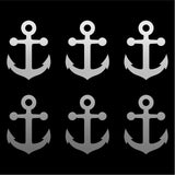 6 Small Anchor Vinyl decals phone case laptop car stickers