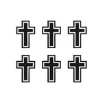 Christian Cross Vinyl Decals Stickers Set of 6