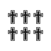 Christian Cross Vinyl Decals Stickers Set of 6