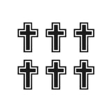 Christian Cross Vinyl Decals Stickers Set of 6