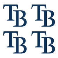 Tampa Bay Rays MLB Team Vinyl Decal Window Cup set of 4 small Stickers