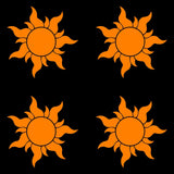 4 Small Sun Vinyl decals car and phone case stickers