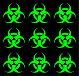 Set of 9 Biohazard Vinyl Decals Car Laptop Stickers