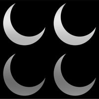 Small moon Symbol Vinyl Decals set of 4 crescent moon Stickers Sheet