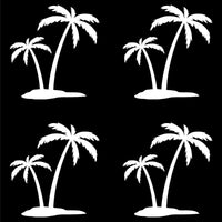 4 Small Palm Trees Vinyl decals car and phone case stickers