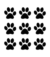 Pet Paws Animal Prints Vinyl Decal Sticker Set of 9