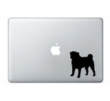 Pug Vinyl Decal Car Window Laptop Dog Breed Silhouette Sticker