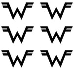 Set of 6 small Weezer band Logo Vinyl Decal Laptop Car Window Speaker Sticker