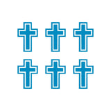 Christian Cross Vinyl Decals Stickers Set of 6