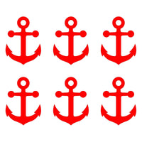 6 Small Anchor Vinyl decals phone case laptop car stickers