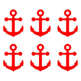 6 Small Anchor Vinyl decals phone case laptop car stickers