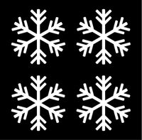 Small Snowflake Symbol Vinyl Decals set of 4 snowflakes Stickers Sheet