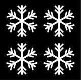 Small Snowflake Symbol Vinyl Decals set of 4 snowflakes Stickers Sheet