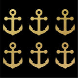 6 Small Anchor Vinyl decals phone case laptop car stickers