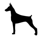 Doberman Pinscher Vinyl Decal Car Window Laptop Dog Breed Silhouette Sticker