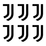 Juventus Decal Socker Vinyl Decals Stickers small Set of 6